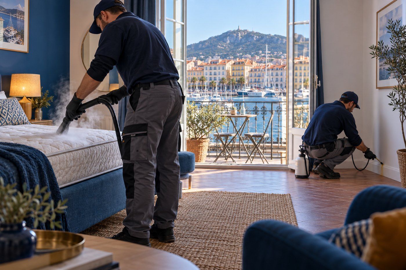 Déroulement d’un traitement contre les punaises à Toulon